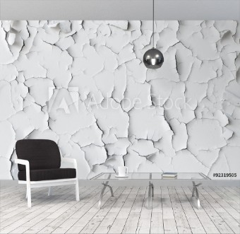 Bild på Cracked flaking white paint background texture